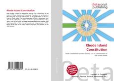Portada del libro de Rhode Island Constitution