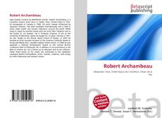 Portada del libro de Robert Archambeau