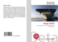 Portada del libro de Akagi (1927)
