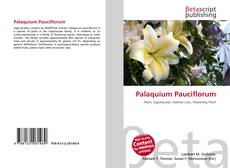 Buchcover von Palaquium Pauciflorum