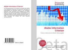 Akaike Information Criterion kitap kapağı