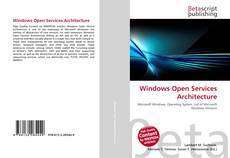 Portada del libro de Windows Open Services Architecture