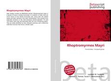 Rhoptromyrmex Mayri kitap kapağı