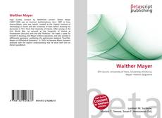 Buchcover von Walther Mayer