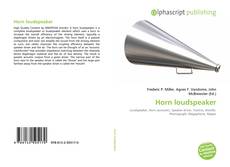 Bookcover of Horn loudspeaker
