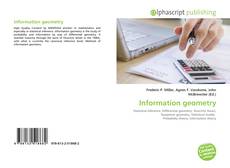 Обложка Information geometry