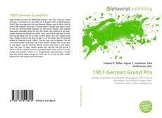 Обложка 1957 German Grand Prix