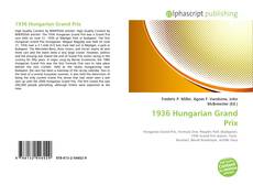Bookcover of 1936 Hungarian Grand Prix