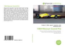 Bookcover of 1989 Mexican Grand Prix