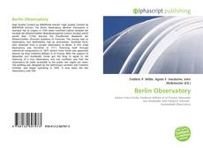 Capa do livro de Berlin Observatory 