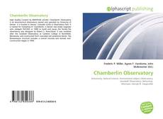 Capa do livro de Chamberlin Observatory 
