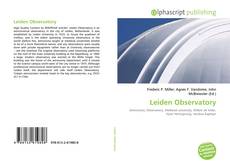 Capa do livro de Leiden Observatory 