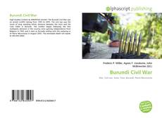 Portada del libro de Burundi Civil War