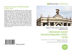 Lithuanian Soviet Socialist Republic (1918–1919) kitap kapağı