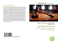 Bookcover of Act Against Slavery