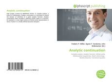 Bookcover of Analytic continuation