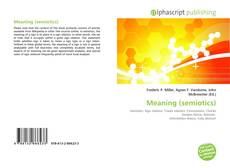 Bookcover of Meaning (semiotics)