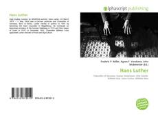 Bookcover of Hans Luther