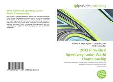 Bookcover of 2003 Individual Speedway Junior World Championship