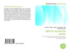 Bookcover of 2003 D1 Grand Prix season