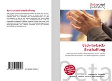Bookcover of Back-to-back-Beschaffung