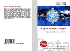 Bookcover of Avaya Security Manager