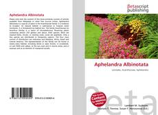 Bookcover of Aphelandra Albinotata