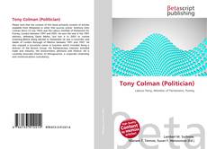 Couverture de Tony Colman (Politician)