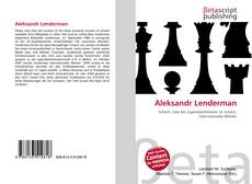 Aleksandr Lenderman kitap kapağı