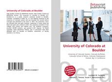 Copertina di University of Colorado at Boulder