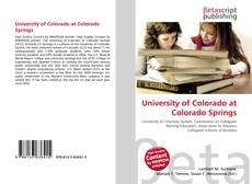 Copertina di University of Colorado at Colorado Springs