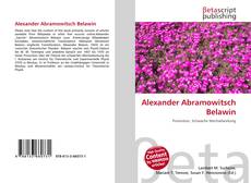 Capa do livro de Alexander Abramowitsch Belawin 