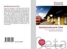 Couverture de Bahnbetriebswerk Calw