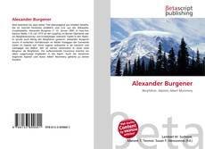 Buchcover von Alexander Burgener