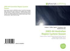 Portada del libro de 2003–04 Australian Region Cyclone Season