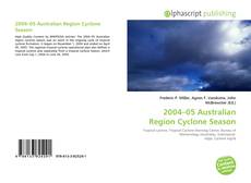 Capa do livro de 2004–05 Australian Region Cyclone Season 
