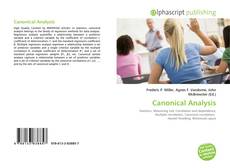Canonical Analysis kitap kapağı