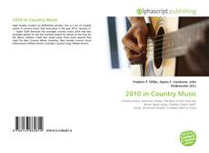 Couverture de 2010 in Country Music