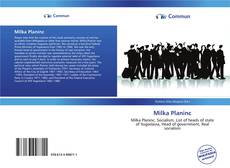 Bookcover of Milka Planinc