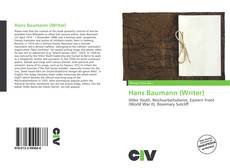 Bookcover of Hans Baumann (Writer)