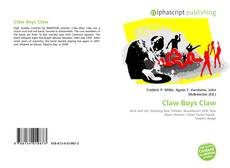 Couverture de Claw Boys Claw