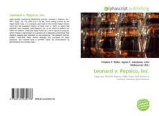 Bookcover of Leonard v. Pepsico, Inc.