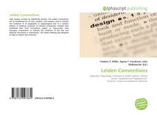 Couverture de Leiden Conventions