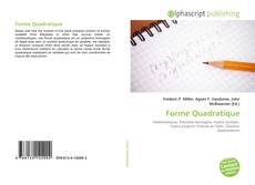Forme Quadratique kitap kapağı
