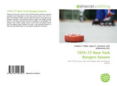 Bookcover of 1976–77 New York Rangers Season