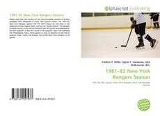 Bookcover of 1981–82 New York Rangers Season