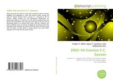 Capa do livro de 2003–04 Everton F.C. Season 