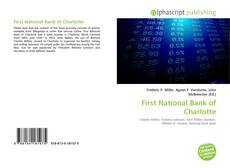 Capa do livro de First National Bank of Charlotte 
