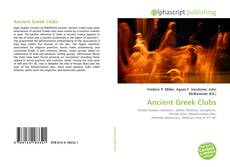 Capa do livro de Ancient Greek Clubs 