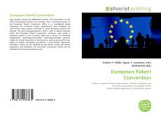 Bookcover of European Patent Convention
